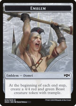 Emblem - Domri, Chaos Bringer [Ravnica Allegiance Tokens] MTG Single Magic: The Gathering  | Multizone: Comics And Games