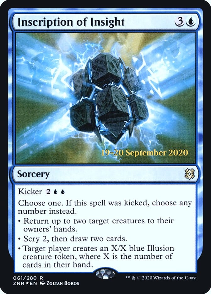 Inscription of Insight [Zendikar Rising Prerelease Promos] MTG Single Magic: The Gathering  | Multizone: Comics And Games