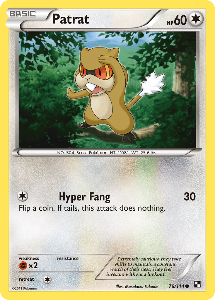 Patrat (78/114) [Black & White: Base Set] Pokemon Single Pokémon  | Multizone: Comics And Games