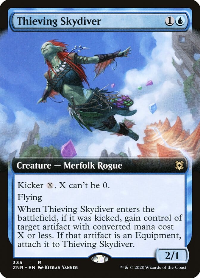 Thieving Skydiver (Extended Art) [Zendikar Rising] MTG Single Magic: The Gathering  | Multizone: Comics And Games