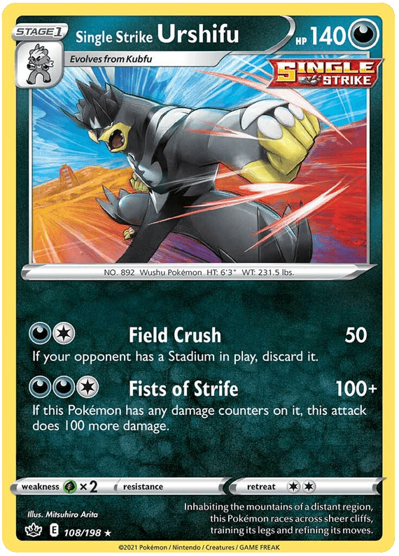 Single Strike Urshifu (108/198) [Sword & Shield: Chilling Reign] Pokemon Single Pokémon  | Multizone: Comics And Games