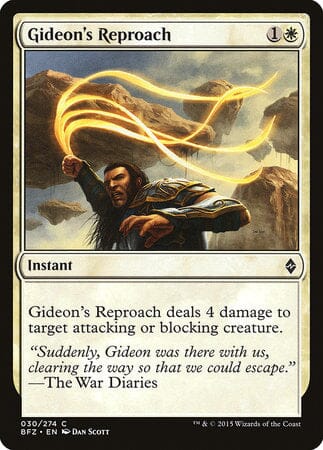 Gideon's Reproach [Battle for Zendikar] MTG Single Magic: The Gathering  | Multizone: Comics And Games