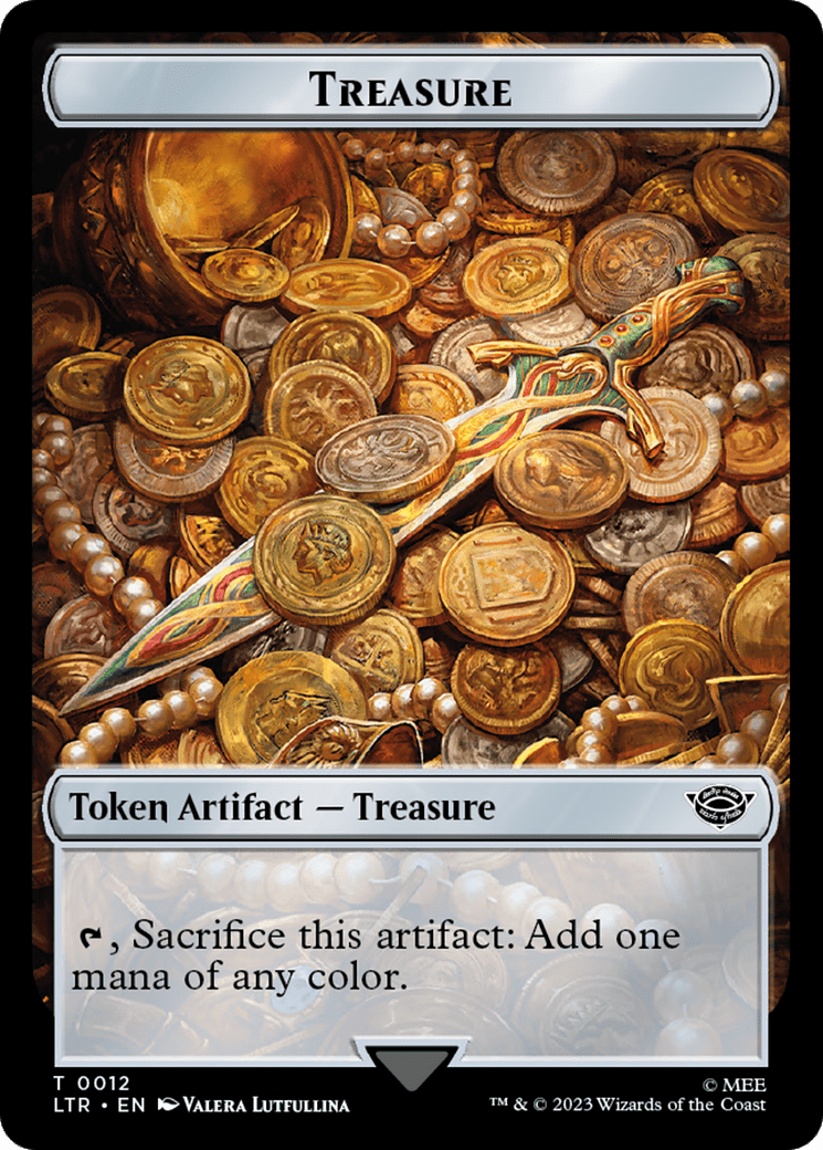 Human // Treasure Double-Sided Token [The Lord of the Rings: Tales of Middle-Earth Commander Tokens] MTG Single Magic: The Gathering  | Multizone: Comics And Games