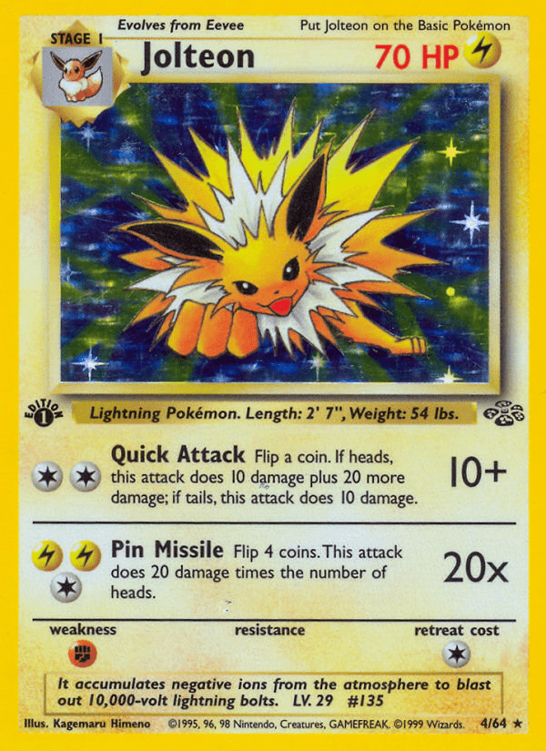 Jolteon (4/64) [Jungle 1st Edition] Pokemon Single Pokémon  | Multizone: Comics And Games