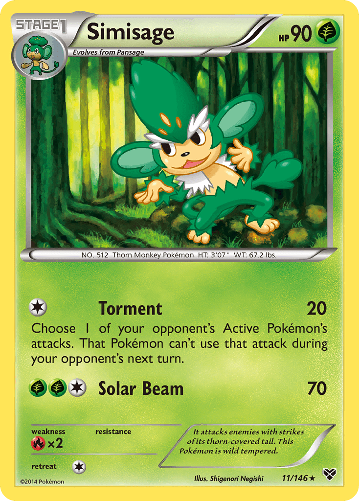 Simisage (11/146) [XY: Base Set] Pokemon Single Pokémon  | Multizone: Comics And Games