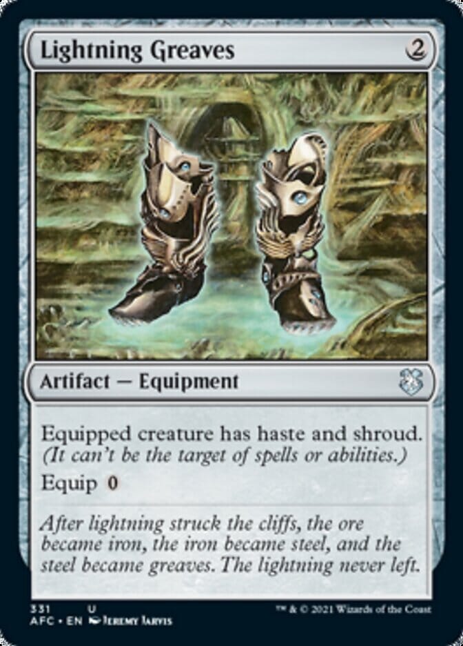 Lightning Greaves [Dungeons & Dragons: Adventures in the Forgotten Realms Commander] MTG Single Magic: The Gathering  | Multizone: Comics And Games