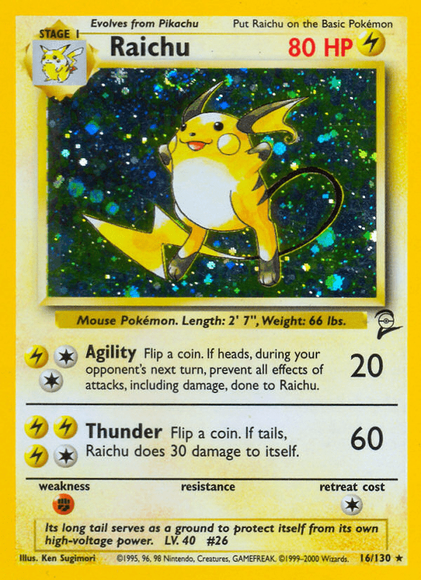 Raichu (16/130) [Base Set 2] Pokemon Single Pokémon  | Multizone: Comics And Games