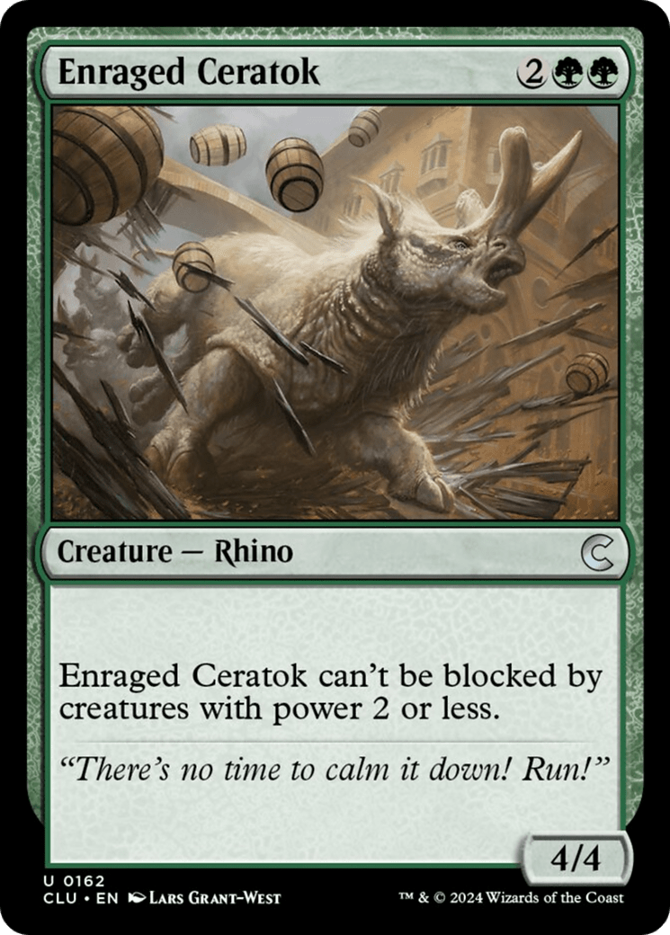 Enraged Ceratok [Ravnica: Clue Edition] MTG Single Magic: The Gathering  | Multizone: Comics And Games