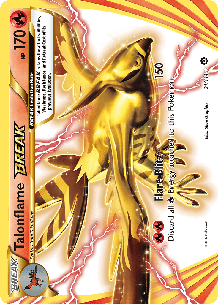 Talonflame BREAK (21/114) [XY: Steam Siege] Pokemon Single Pokémon  | Multizone: Comics And Games