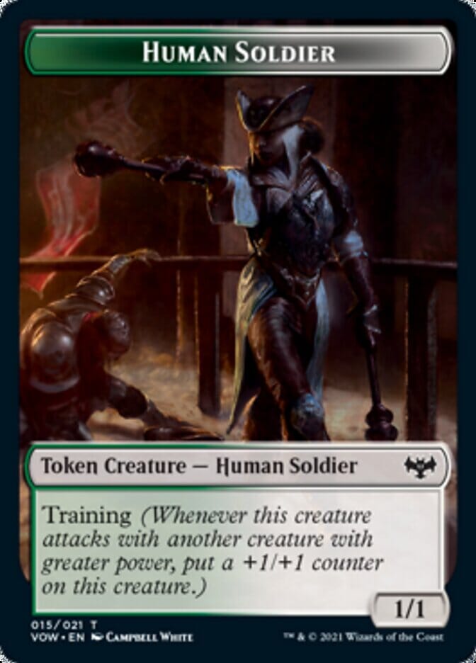 Human (001) // Human Soldier Double-sided Token [Innistrad: Crimson Vow Tokens] MTG Single Magic: The Gathering  | Multizone: Comics And Games