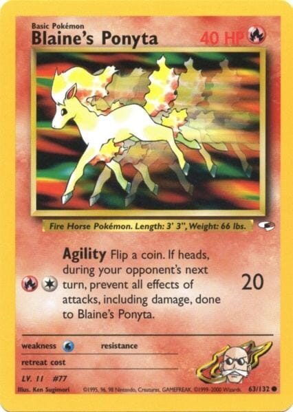 Blaine's Ponyta (63/132) [Gym Heroes Unlimited] Pokemon Single Pokémon  | Multizone: Comics And Games
