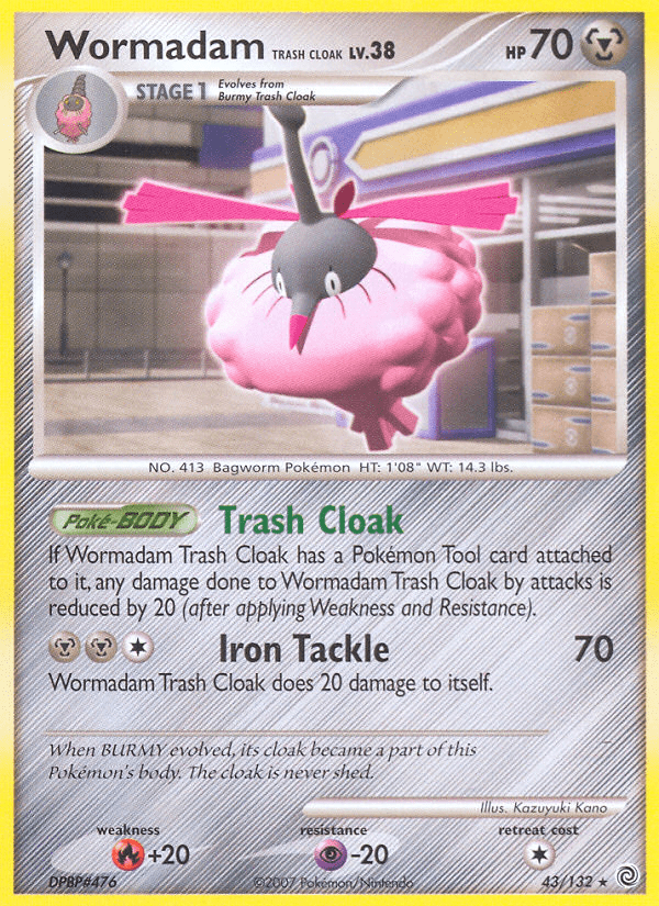 Wormadam Trash Cloak (43/132) [Diamond & Pearl: Secret Wonders] Pokemon Single Pokémon  | Multizone: Comics And Games