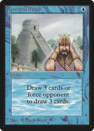 Ancestral Recall [Limited Edition Beta] MTG Single Magic: The Gathering  | Multizone: Comics And Games