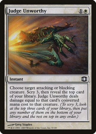 Judge Unworthy [Future Sight] MTG Single Magic: The Gathering  | Multizone: Comics And Games