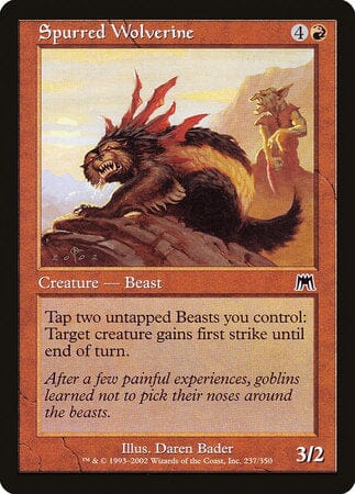 Spurred Wolverine [Onslaught] MTG Single Magic: The Gathering  | Multizone: Comics And Games