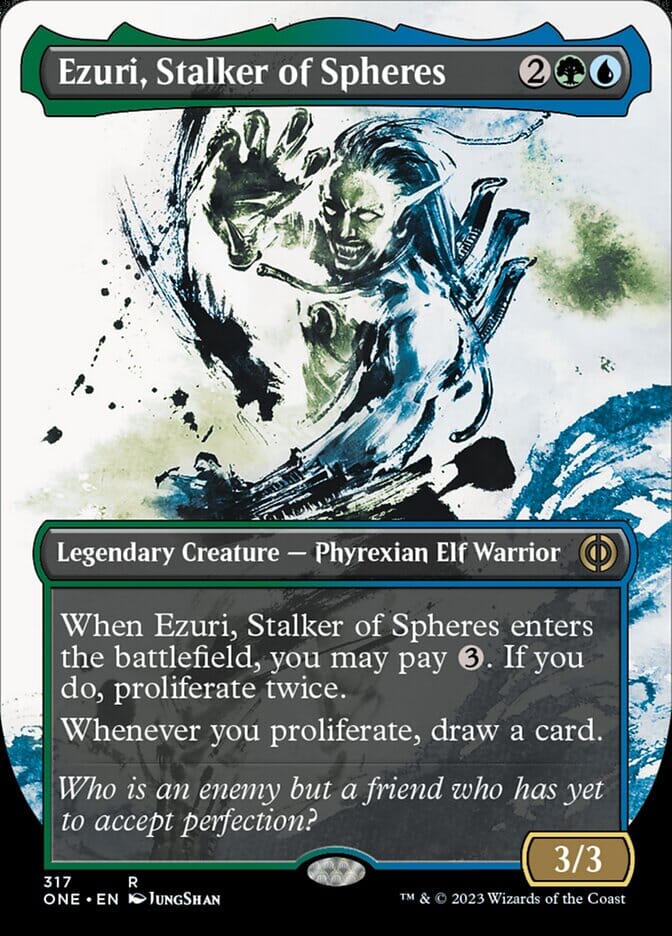 Ezuri, Stalker of Spheres (Borderless Ichor) [Phyrexia: All Will Be One] MTG Single Magic: The Gathering  | Multizone: Comics And Games