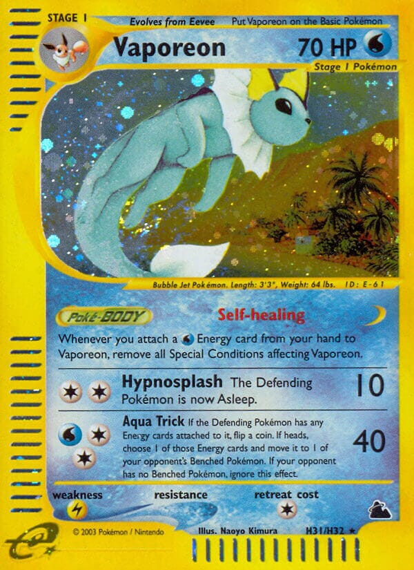 Vaporeon (H31/H32) [Skyridge] Pokemon Single Pokémon  | Multizone: Comics And Games