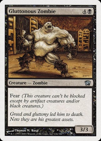 Gluttonous Zombie [Eighth Edition] MTG Single Magic: The Gathering  | Multizone: Comics And Games