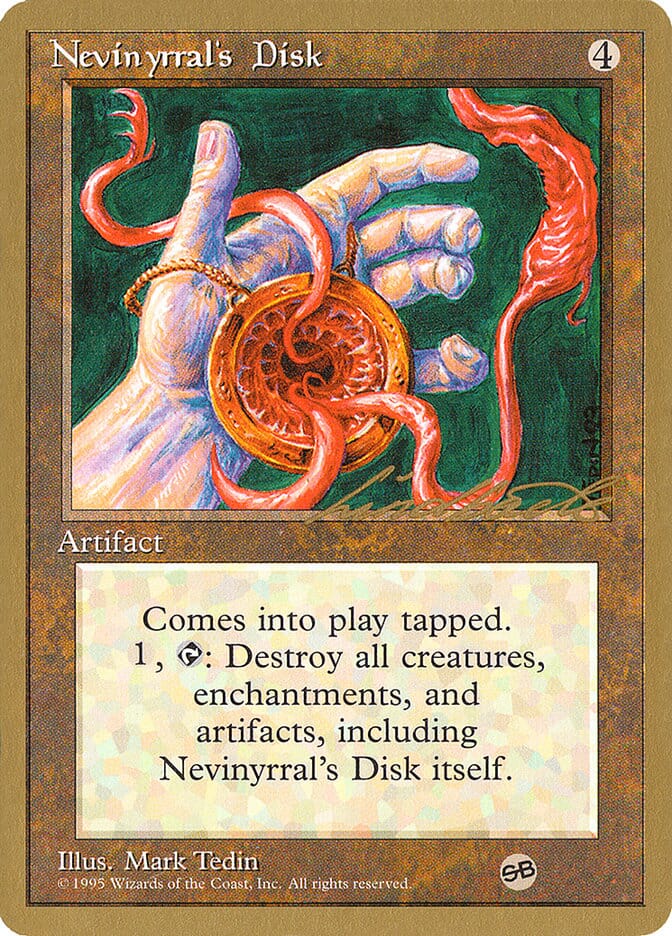 Nevinyrral's Disk (Leon Lindback) (SB) [Pro Tour Collector Set] MTG Single Magic: The Gathering  | Multizone: Comics And Games