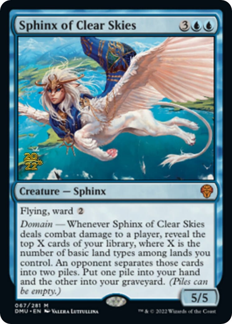Sphinx of Clear Skies [Dominaria United Prerelease Promos] MTG Single Magic: The Gathering  | Multizone: Comics And Games
