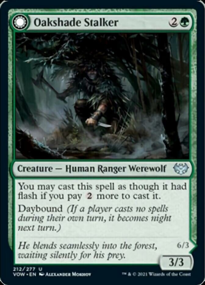 Oakshade Stalker // Moonlit Ambusher [Innistrad: Crimson Vow] MTG Single Magic: The Gathering  | Multizone: Comics And Games