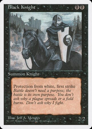 Black Knight [Fourth Edition] MTG Single Magic: The Gathering  | Multizone: Comics And Games