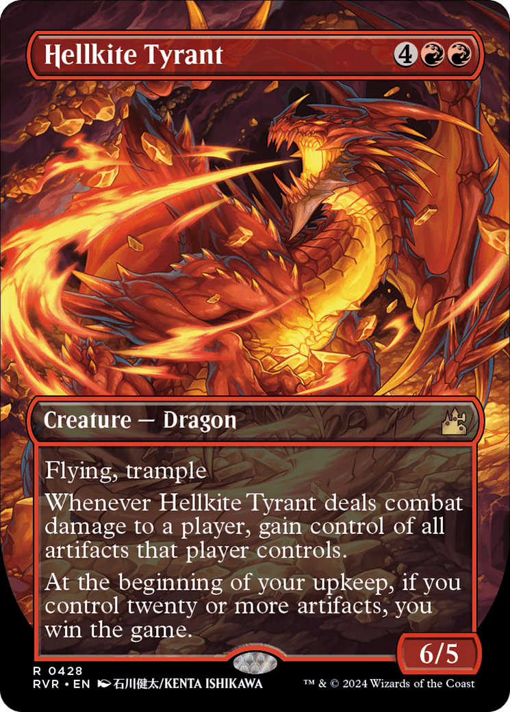 Hellkite Tyrant (Anime Borderless) [Ravnica Remastered] MTG Single Magic: The Gathering  | Multizone: Comics And Games