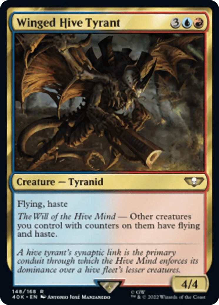 Winged Hive Tyrant [Universes Beyond: Warhammer 40,000] MTG Single Magic: The Gathering  | Multizone: Comics And Games