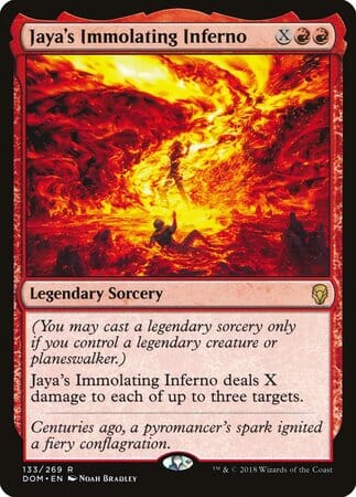 Jaya's Immolating Inferno [Dominaria] MTG Single Magic: The Gathering  | Multizone: Comics And Games