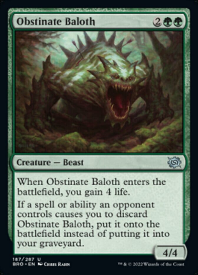 Obstinate Baloth [The Brothers' War] MTG Single Magic: The Gathering  | Multizone: Comics And Games