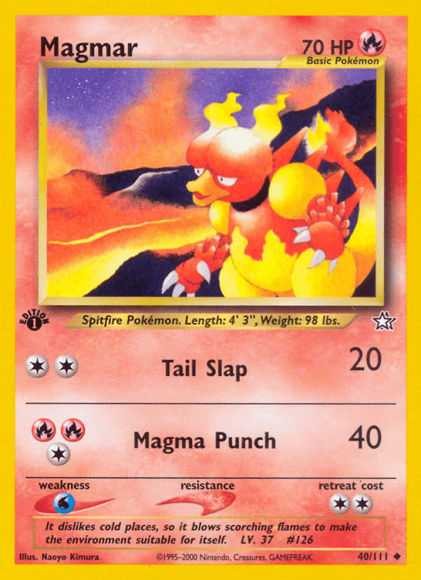 Magmar (40/111) [Neo Genesis 1st Edition] Pokemon Single Pokémon  | Multizone: Comics And Games