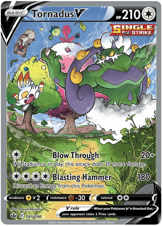 Tornadus V (185/198) [Sword & Shield: Chilling Reign] Pokemon Single Pokémon  | Multizone: Comics And Games