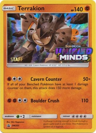 Terrakion (SM205) (Staff Prerelease Promo) [Sun & Moon: Black Star Promos] Pokemon Single Pokémon  | Multizone: Comics And Games