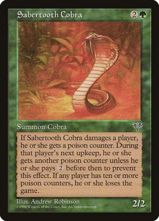 Sabertooth Cobra [Mirage] MTG Single Magic: The Gathering  | Multizone: Comics And Games