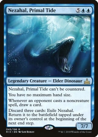 Nezahal, Primal Tide [Rivals of Ixalan] MTG Single Magic: The Gathering  | Multizone: Comics And Games