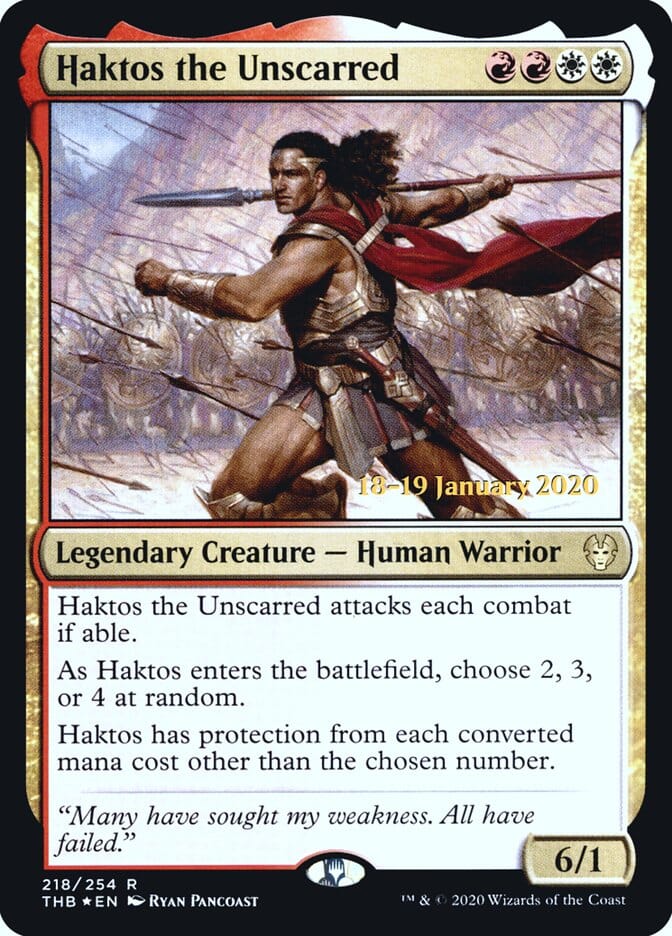 Haktos the Unscarred [Theros Beyond Death Prerelease Promos] MTG Single Magic: The Gathering  | Multizone: Comics And Games