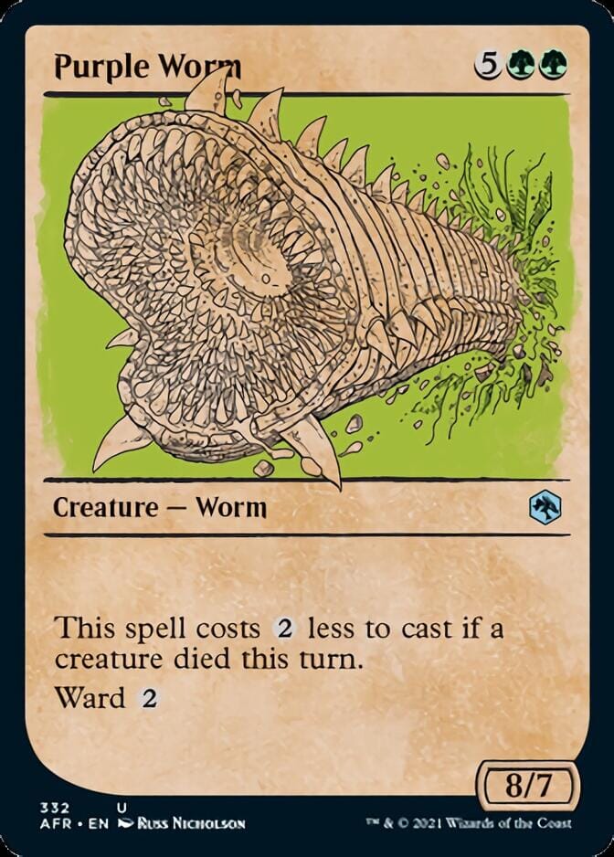 Purple Worm (Showcase) [Dungeons & Dragons: Adventures in the Forgotten Realms] MTG Single Magic: The Gathering  | Multizone: Comics And Games
