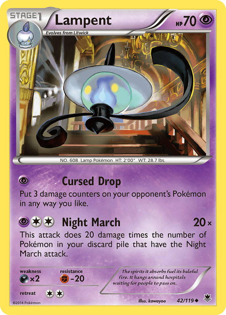 Lampent (42/119) [XY: Phantom Forces] Pokemon Single Pokémon  | Multizone: Comics And Games
