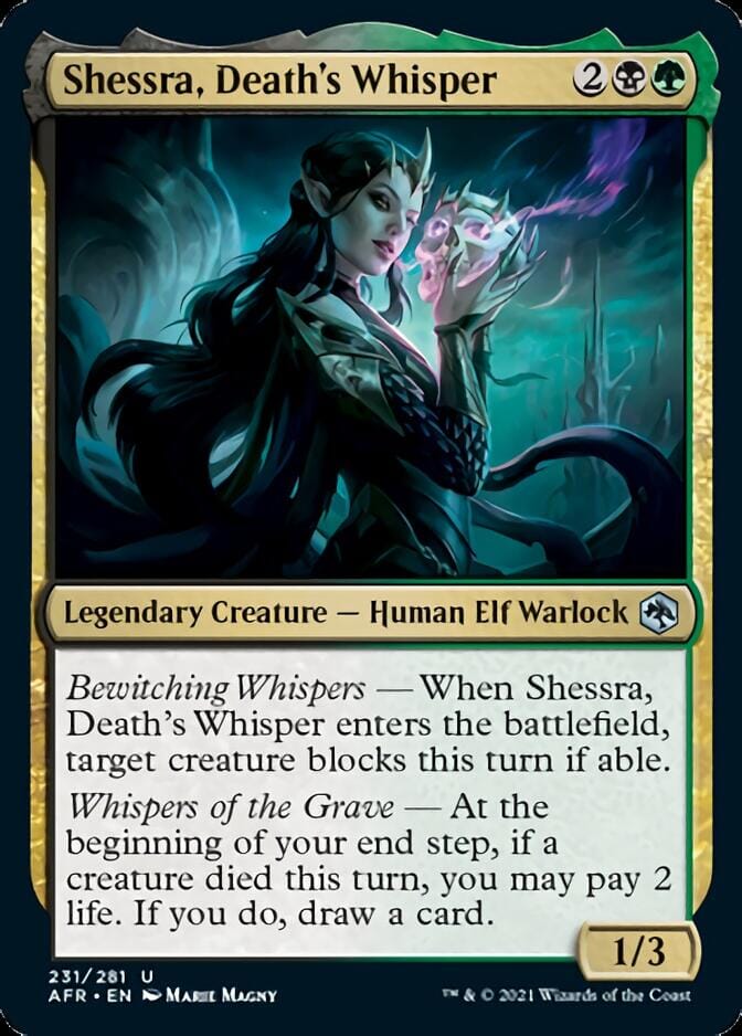 Shessra, Death's Whisper [Dungeons & Dragons: Adventures in the Forgotten Realms] MTG Single Magic: The Gathering  | Multizone: Comics And Games