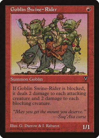 Goblin Swine-Rider [Visions] MTG Single Magic: The Gathering  | Multizone: Comics And Games