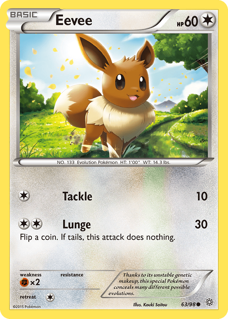 Eevee (63/98) [XY: Ancient Origins] Pokemon Single Pokémon  | Multizone: Comics And Games