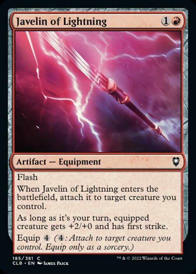 Javelin of Lightning [Commander Legends: Battle for Baldur's Gate] MTG Single Magic: The Gathering  | Multizone: Comics And Games