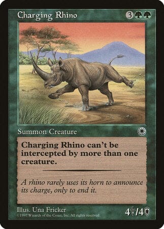 Charging Rhino [Portal] MTG Single Magic: The Gathering  | Multizone: Comics And Games