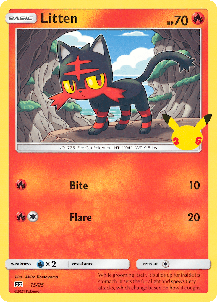 Litten (15/25) [McDonald's 25th Anniversary] Pokemon Single Pokémon  | Multizone: Comics And Games