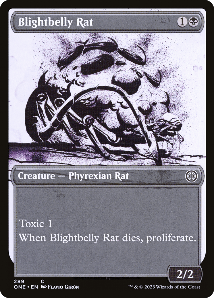 Blightbelly Rat (Showcase Ichor) [Phyrexia: All Will Be One] MTG Single Magic: The Gathering  | Multizone: Comics And Games