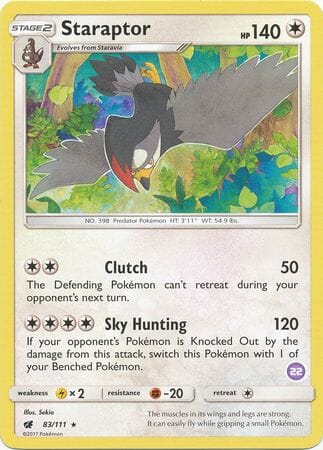 Staraptor (83/111) (Deck Exclusive #22) [Sun & Moon: Trainer Kit - Alolan Sandslash] Pokemon Single Pokémon  | Multizone: Comics And Games