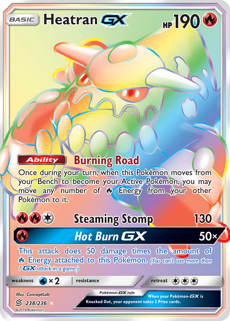 Heatran GX (238/236) [Sun & Moon: Unified Minds] Pokemon Single Pokémon  | Multizone: Comics And Games