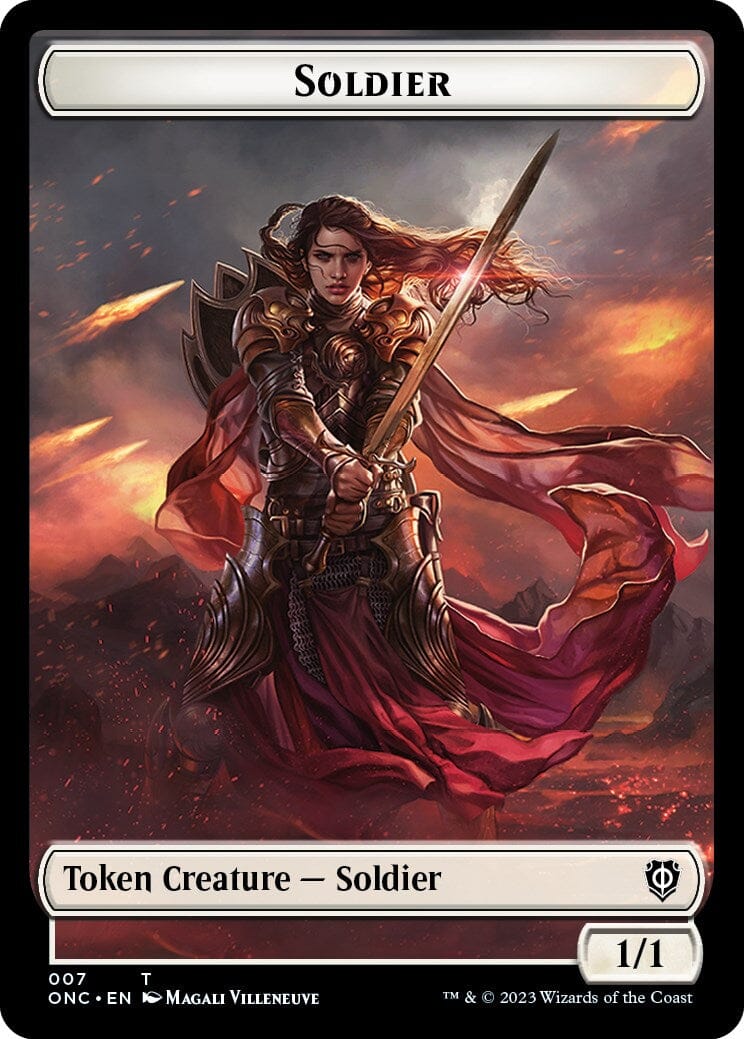 Soldier (007) // Angel Double-Sided Token [Phyrexia: All Will Be One Commander Tokens] MTG Single Magic: The Gathering  | Multizone: Comics And Games