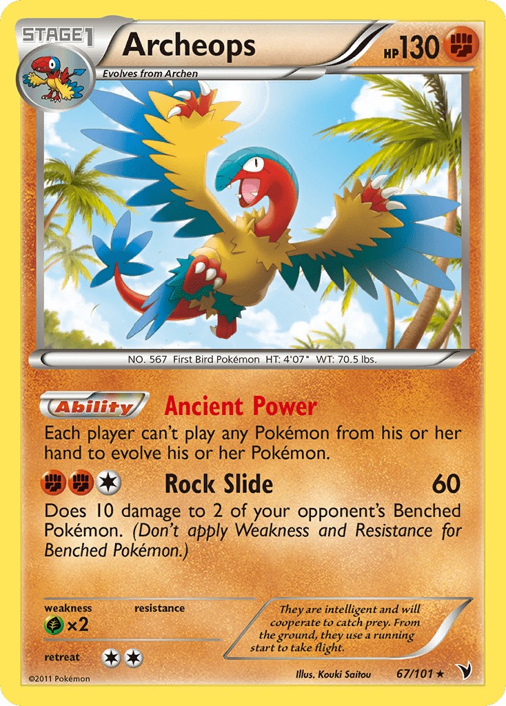 Archeops (67/101) [Black & White: Noble Victories] Pokemon Single Pokémon  | Multizone: Comics And Games
