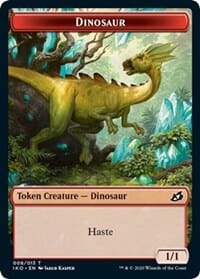 Dinosaur // Human Soldier (004) Double-sided Token [Ikoria: Lair of Behemoths Tokens] MTG Single Magic: The Gathering  | Multizone: Comics And Games